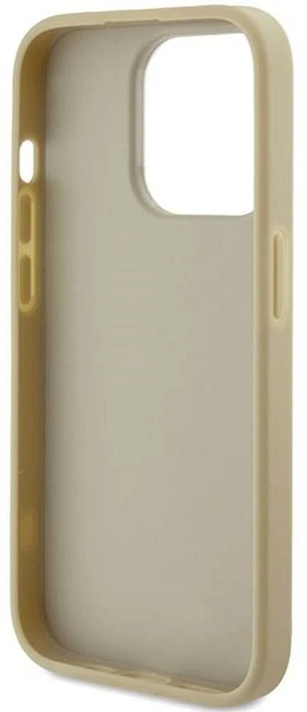 Dėklas GUESS GUHCP15XHG4SGD IPHONE 15 PRO MAX 6.7 "ZLOTY/GOLD HARDCASE GLITTER SCRIPT BIG 4G