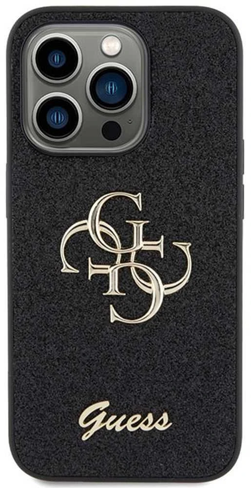 Dėklas GUESS GUHCP15XHG4SGK IPHONE 15 PRO MAX 6.7 "Juodas/Juodas HARDCASE GLITTER SCRIPT BIG 4G