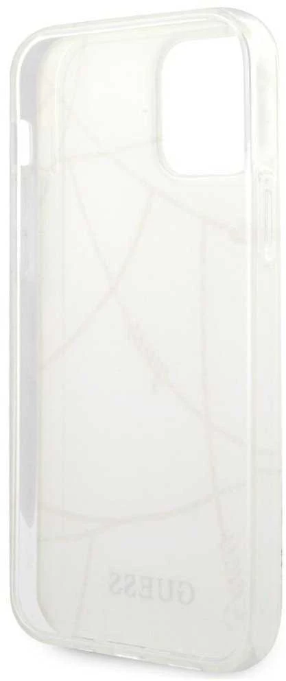 Guess GUHCP12LPCUCHWH Apple iPhone 12 Pro Max 6,7" dėklas telefonui baltos spalvos hardcase Gold Chain Collection