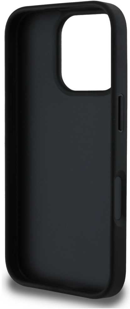 Dėklas Guess PU Grained 4G Metal Logo dėkals tavo Apple iPhone 16 Pro juodos spalvos