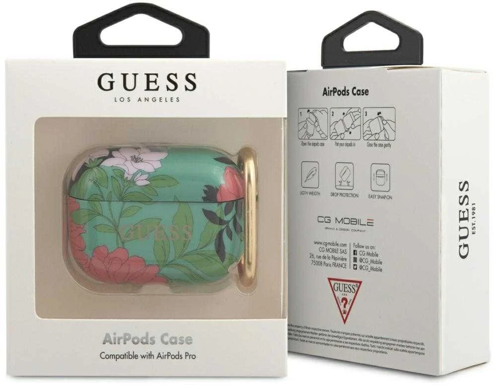 GUESS AIRPODS PRO GUACAPTPUBKFL01 Žalias N.4 FLOWER COLLECTION