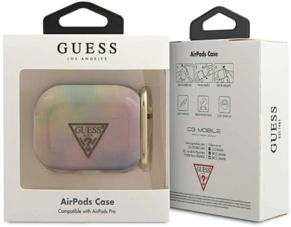 Guess GUACAPTPUMCGG01 AirPods Pro dėklas rožinės spalvos Tie & Dye Collection