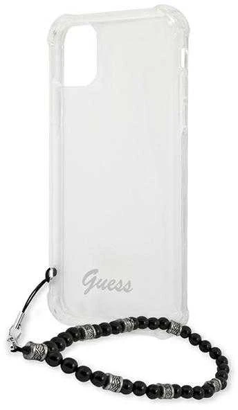 Guess GUHCP12LKPSBK Apple iPhone 12 Pro Max 6,7″ skaidrus kietas dėklas juodos spalvos Pearl