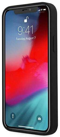 Apple iPhone 12 Pro Max Guess dėklas silikoninis Vintage (GUHCP12LLSVSBW) juodos spalvos