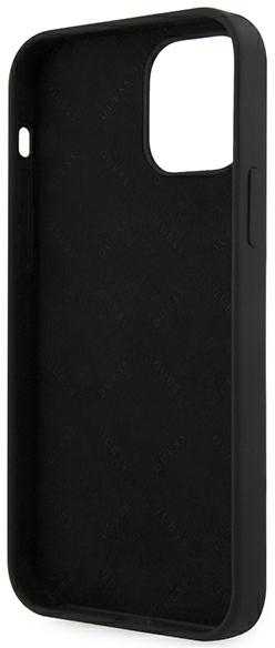 Apple iPhone 12 Pro Max Guess dėklas silikoninis Vintage (GUHCP12LLSVSBW) juodos spalvos