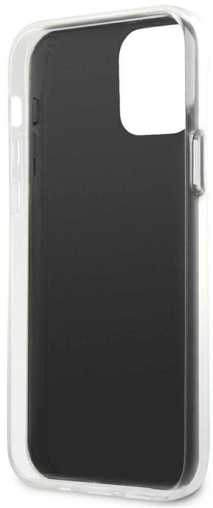 Guess GUHCP12MPCUCTLBK Apple iPhone 12/12 Pro 6,1″ juodos spalvos kietas dėklas Triangle Collection