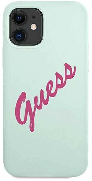 Guess GUHCP12SLSVSBF Apple iPhone 12 mini 5,4″ mėlynas fuschia kietas dėklas Silicone Vintage