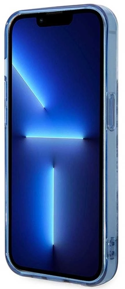Guess GUHCP14LHGPLHB Apple iPhone 14 Pro 6,1″ mėlynas kietas dėklas Porcelain Collection