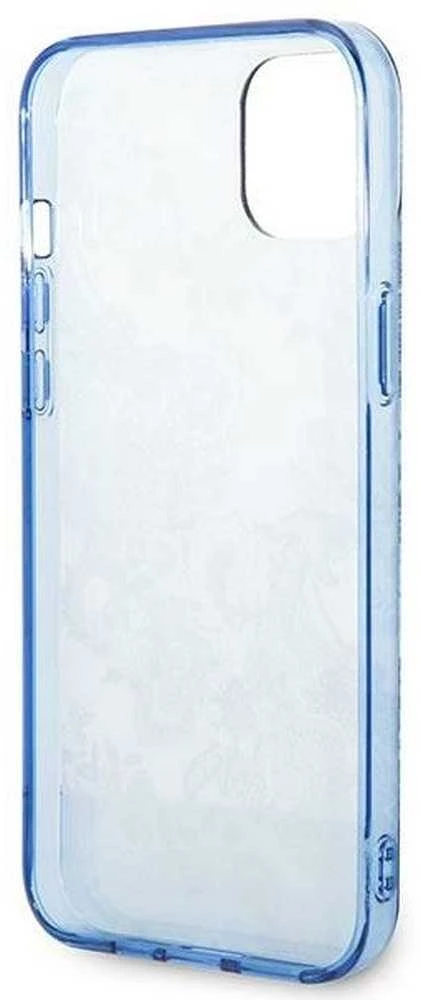 Guess GUHCP14MHGPLHB Apple iPhone 14 Plus / 15 Plus 6.7″ mėlynas kietas dėklas Porcelain Collection