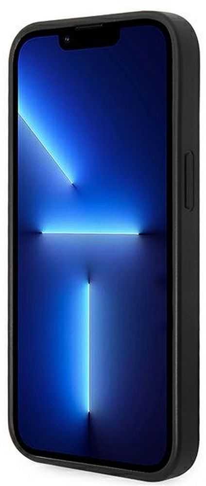 Apple iPhone 14 Guess Dėklas 4G Metal Gold Logo pilkos spalvos
