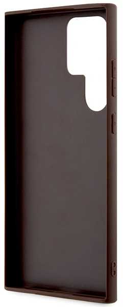 Guess 4G Bottom Stripe Metal Logo Collection - dėklas skirtas Samsung Galaxy S23 Ultra Brown