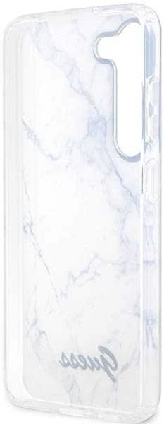 Guess telefono dėklas, skirtas Samsung Galaxy S23 Plus GUHCS23MPCUMAH baltos spalvos HC PU/TPU Marble