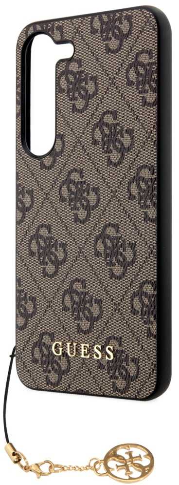 Dėklas GUESS GUHCS23SGF4GBB S23 S911 BRONZE/BROWN HARDCASE 4G CHARMS COLLECTION