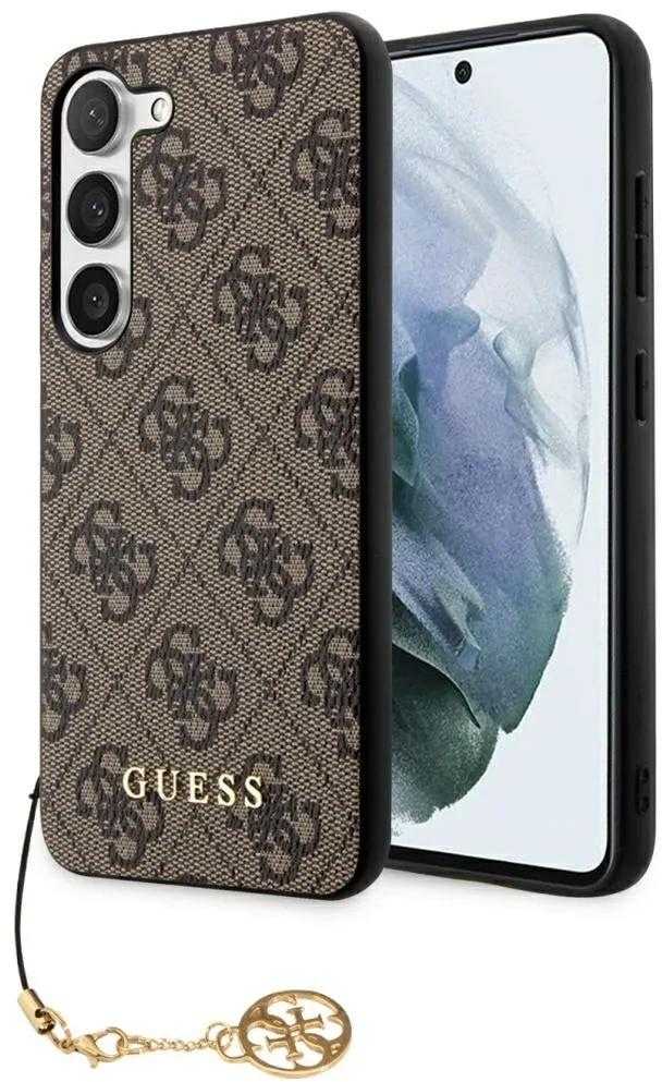 Dėklas GUESS GUHCS23SGF4GBB S23 S911 BRONZE/BROWN HARDCASE 4G CHARMS COLLECTION