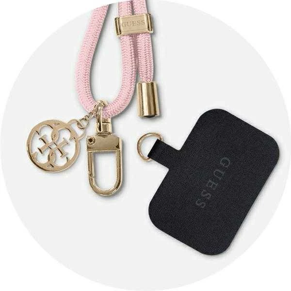 Dėklas Guess GUUCNMG4EP Universal CBDY virvelė telefonui rožinės spalvos