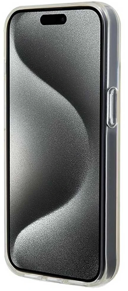 Guess GUHCP14SHDECMI Apple iPhone 14 / 15 / 13 6.1″ kietas dėklas IML Faceted Mirror Disco Iridesc