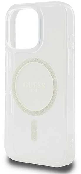 Guess GUHMP16XHFGERET Apple iPhone 16 Pro Max 6.9″ skaidrus kietas dėklas IML Glitter Circle Ma