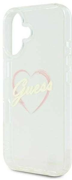 Guess GUHCP16SHCHGSPT iPhone 16 6.1″ skaidrus kietas dėklas IML Heart
