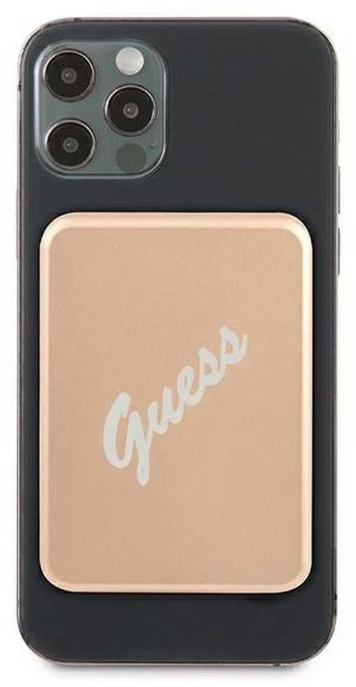 „Guess“ 5 W belaidė išorinė baterija GUPBMSVSLG 3000 mAh, aukso spalvos, „MagSafe“