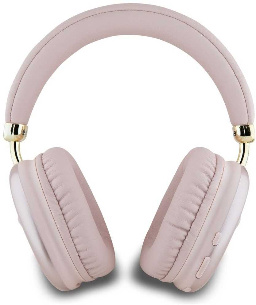 Ausinės Guess Bluetooth 5.3 Metallic Triangle Logo rožinės spalvos