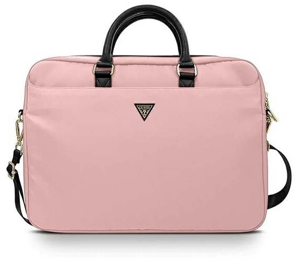 Guess Krepšys GUCB15NTMLLP 16″ rožinės spalvos Nylon Triangle Logo