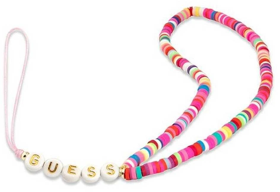 Guess virvelė telefonui GUSTGMPP multicolor rožinės spalvos Heishi Beads