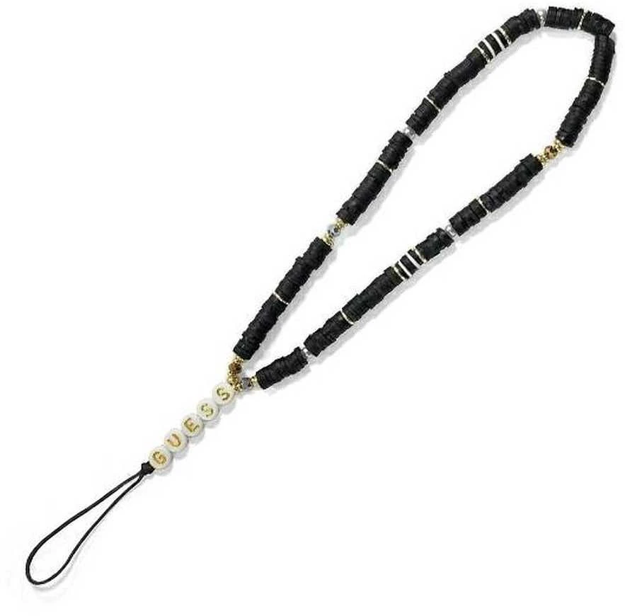 Guess zawieszka GUSTPEARK Phone virvelė telefonui juodos spalvos Heishi Beads