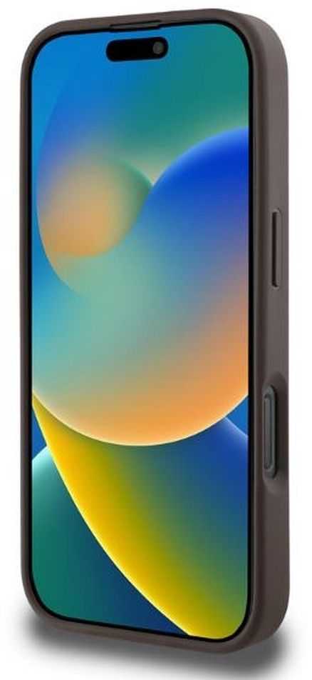 Guess PU 4G Peony MagSafe Apple iPhone 16 Pro dėklas telefonui rudos spalvos