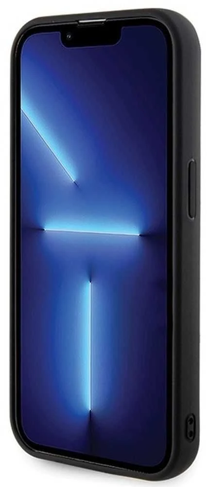 Guess GUHCP15XPSQSQSK Apple iPhone 15 Pro Max6.7" juodos spalvos harddėklas Quilted Metal Logo