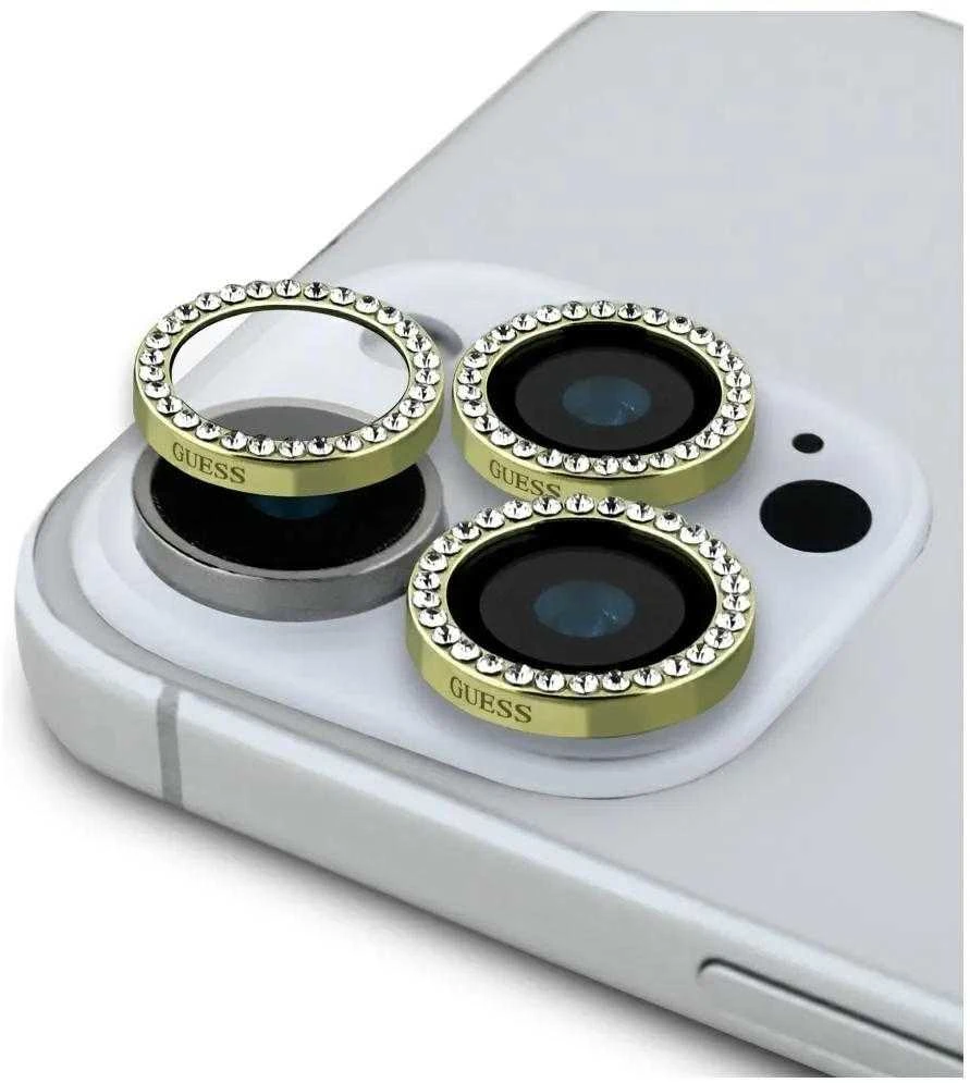 Guess Fixed Glliter Lešio apsauga Apple iPhone 16 Pro/16 Pro Max Gold