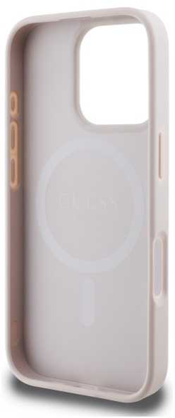 Guess Saffiano Peony Classic Logo MagSafe - dėklas skirtas Apple iPhone 16 Pro Max pink