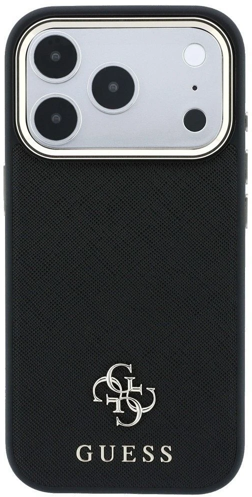 Dėklas Guess Case for IPHONE 18 Pro Max/17 Pro Max compatible with MagSafe (Saffiano Small 4G & Classic Logo) back