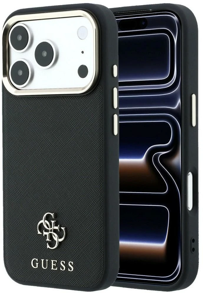 Dėklas Guess Case for IPHONE 18 Pro Max/17 Pro Max compatible with MagSafe (Saffiano Small 4G & Classic Logo) back