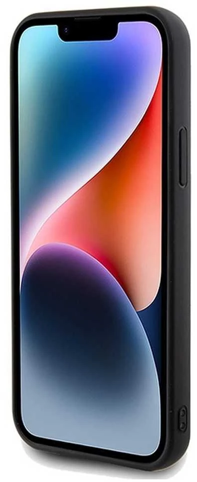 Guess GUHCP12MPSFDGSK Apple iPhone 12/12 Pro 6.1″ juodos spalvos kietas dėklas Sequin Script Metal