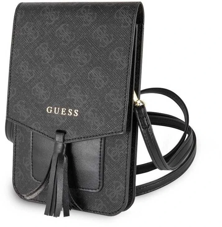 Dėklas Guess 4G Wallet Universal Case juodos spalvos