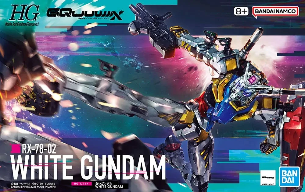 Bandai RX-78-02 Baltas Gundam 1/144 plastikinis Gunpla rinkinys