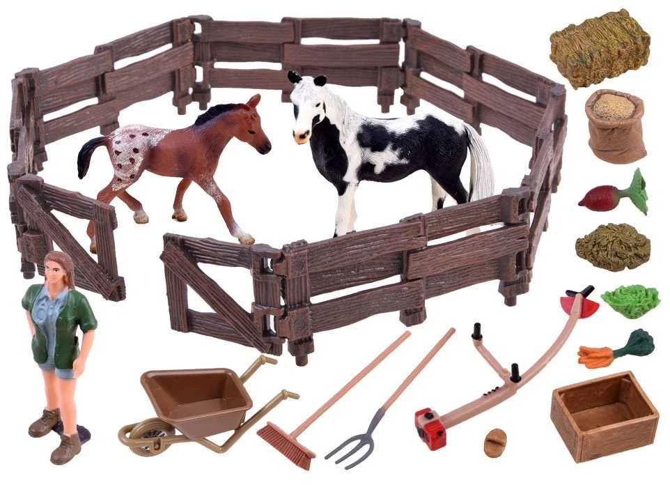 Jokomisiada GYVŪNŲ SERIJOS ŪKIS Didelis gyvūnų rinkinys FARM Figūrėlės ARKLAI ZA2991