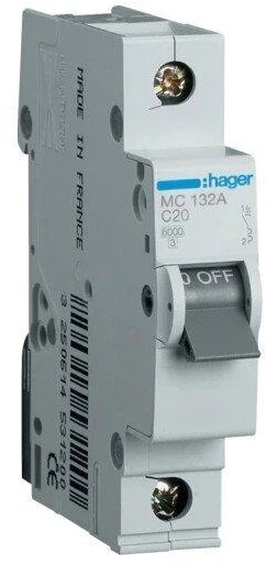 Automatinis jungiklis HAGER HAGER 1P C 6kA, 32 A