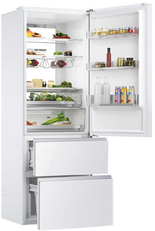 Šaldytuvas Haier HTW7720DNGW, Baltos spalvos