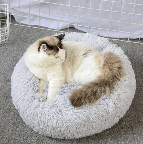 Purlov Hairy dog bed pilka 22759