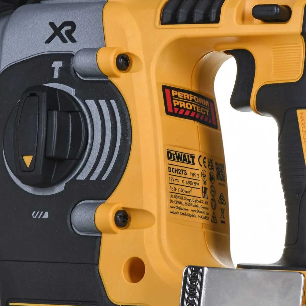 DEWALT akumuliatorinis perforatorius DCH273N SDS-PLUS, 18V, 2.1J be akumuliatoriaus ir kroviklio