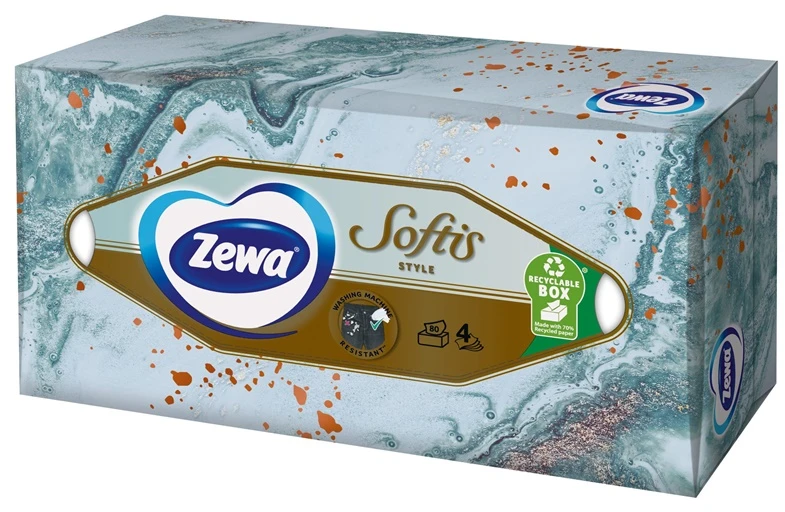 Servetėlės Zewa Softis Box, 80 vnt