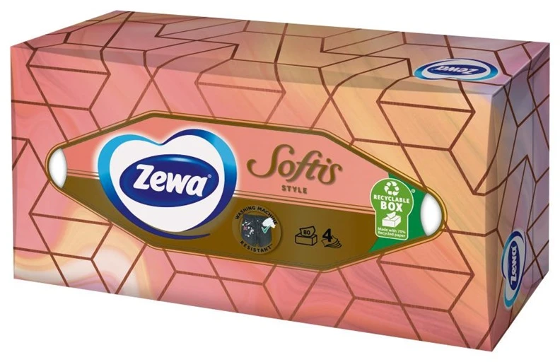 Servetėlės Zewa Softis Box, 80 vnt