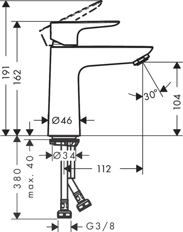 Hansgrohe BADUNO MIŠYKLĖS TALIS E110 71712670