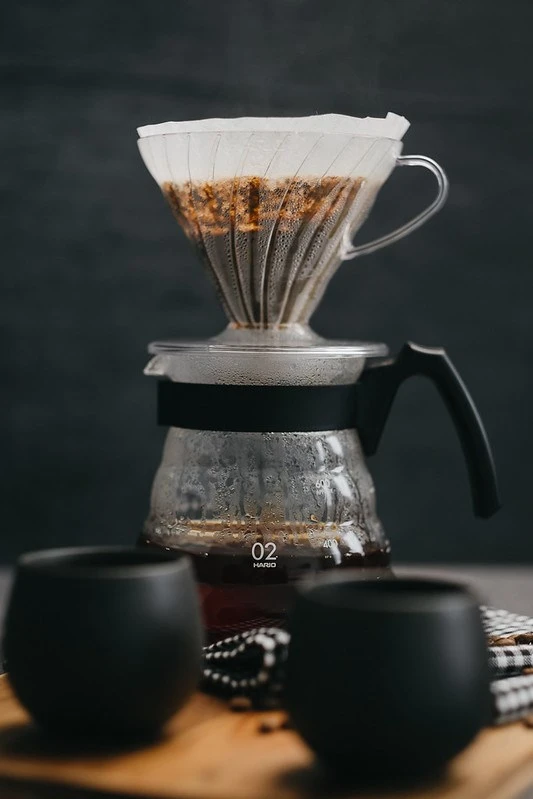 HARIO V60-02 skaidraus plastiko lašintuvas