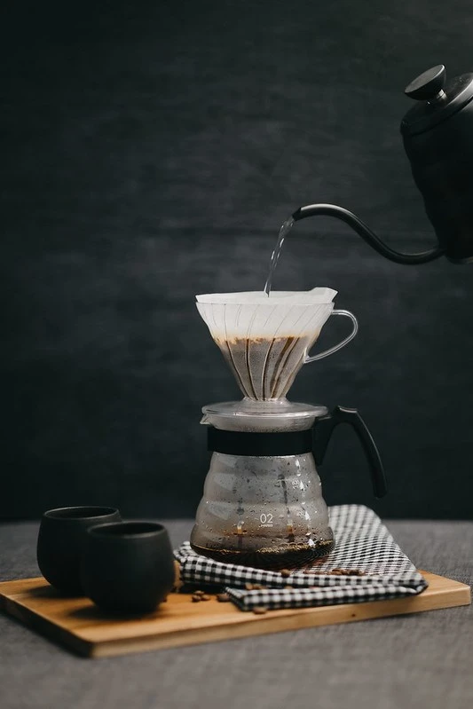 HARIO V60-02 skaidraus plastiko lašintuvas