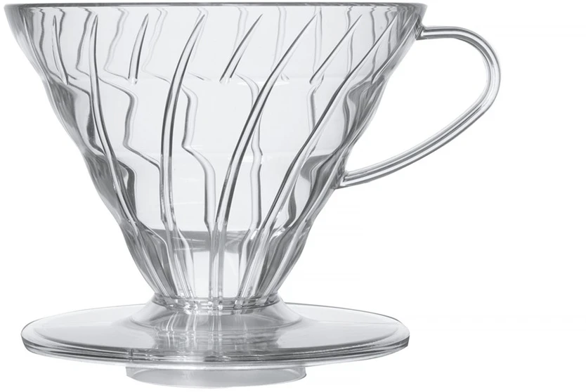 HARIO V60-02 skaidraus plastiko lašintuvas