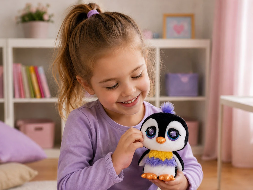 Hasbro Littlest Pet Shop mascot juodas and baltas penguin 16cm ZA6725