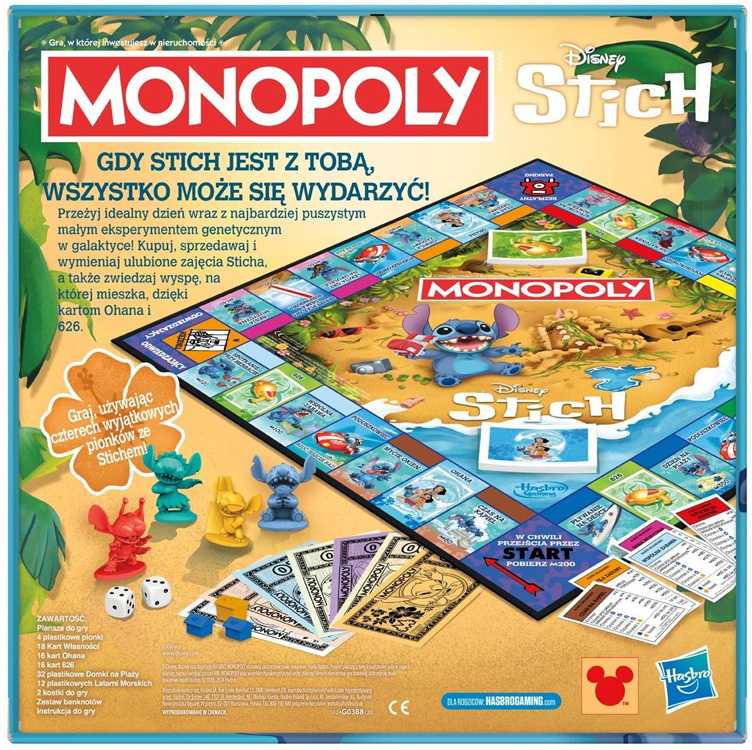 Hasbro Monopoly Board Game: Stitch (Polish Edition) GR0823