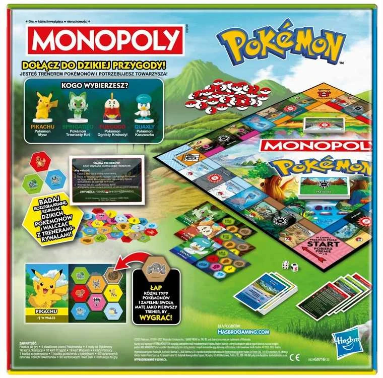„Hasbro Monopoly Pokémon“ stalo žaidimas (lenkų kalba)